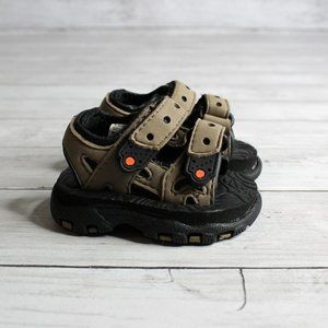 Kid Connection Baby Trail Hiking Sandals Shoes Infant Size 2 Khaki Brown